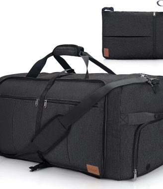120L Foldable Collapsible Waterproof Travel Duffel Bag for Men and Women with Shoe Compartment